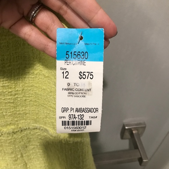 Per se Citron sleeveless summer tweed-like texture dress - Picture 5 of 13